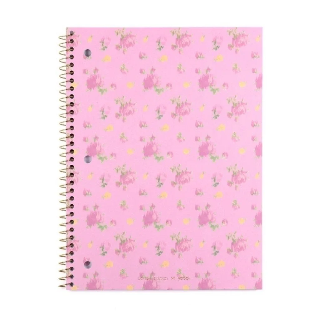 Love Shack Fancy Notebook Ibiza Sunset Ikat Rose Floral Wide Ruled Spiral School